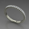 Mansav Royale Gold Tennis Bracelet | Luxury Princess-Cut Channel-Set 925 Silver Jewelry