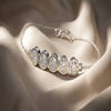 Gold-Plated 925 Silver Multi-Stone Station Chain Bracelet | Bezel CZ Dainty Bracelet