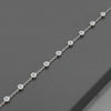 Bezel-Set CZ Gold-Plated 925 Silver Tennis Bracelet | Station Link Bracelet