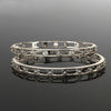 Open Wire Gold-Plated 925 Silver Bangles Set | Solitaire Stone Open Cuff Bangle