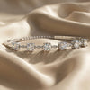 Gold-Plated 925 Silver Prong-Set Station Bangle | Multi-Stone CZ Link Bracelet