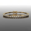 Bezel-Set CZ Gold-Plated 925 Silver Bolo Tennis Bracelet | Adjustable Slider Bracelet