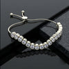 Bezel-Set CZ Gold-Plated 925 Silver Bolo Tennis Bracelet | Adjustable Slider Bracelet