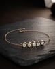 Gold-Plated 925 Silver Multi-Stone Station Chain Bracelet | Bezel CZ Dainty Bracelet