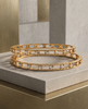 Open Wire Gold-Plated 925 Silver Bangles Set | Solitaire Stone Open Cuff Bangle