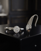Gold-Plated 925 Silver Solitaire Drop Hook Earrings | Modern Bezel CZ Dangle Earrings