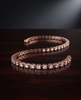 Bezel-Set CZ Gold-Plated 925 Silver Bolo Tennis Bracelet | Adjustable Slider Bracelet