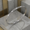 Open Wire Gold-Plated 925 Silver Bangles Set | Solitaire Stone Open Cuff Bangle
