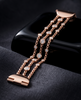 Triple-Strand Rose Gold-Plated 925 Silver Watch Band | Bezel-Set CZ Smartwatch Strap