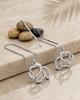 Gold-Plated 925 Silver Elephant Threader Earrings | Pave CZ Dainty Long Chain Earrings