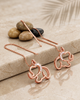Gold-Plated 925 Silver Elephant Threader Earrings | Pave CZ Dainty Long Chain Earrings