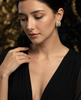 Gold-Plated 925 Silver Double-Halo Cushion Cluster Stud Earrings | Pave CZ Square Diamond Studs