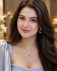 Half-Pave Open Circle 925 Silver Pendant Necklace & Matching Drop Earrings Set | CZ Jewelry Set