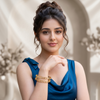 Open Wire Gold-Plated 925 Silver Bangles Set | Solitaire Stone Open Cuff Bangle