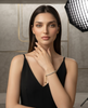 Bezel-Set CZ Gold-Plated 925 Silver Bolo Tennis Bracelet | Adjustable Slider Bracelet