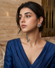 Geometric Pyramid Sapphire and Diamond 925 Silver Statement Earrings | Luxury Pave-Set Dangle Earrings