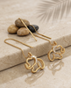 Gold-Plated 925 Silver Elephant Threader Earrings | Pave CZ Dainty Long Chain Earrings