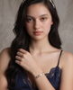 Gold-Plated 925 Silver Multi-Stone Station Chain Bracelet | Bezel CZ Dainty Bracelet