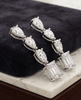 Multi-Stone Emerald and Pear-Cut 925 Silver Statement Earrings | Luxury CZ Dangle Earrings