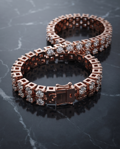 Bezel-Set CZ Gold-Plated 925 Silver Bolo Tennis Bracelet | Adjustable Slider Bracelet