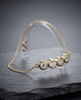 Gold-Plated 925 Silver Multi-Stone Station Chain Bracelet | Bezel CZ Dainty Bracelet