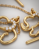 Gold-Plated 925 Silver Elephant Threader Earrings | Pave CZ Dainty Long Chain Earrings