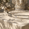 Open Wire Gold-Plated 925 Silver Bangles Set | Solitaire Stone Open Cuff Bangle