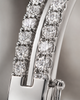 Double Row 925 Sterling Silver Diamond Bangle | Pave-Set CZ Hinged Cuff Bracelet