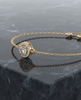 Gold-Plated 925 Silver Halo Solitaire Chain Bracelet | Dainty CZ Diamond Station Bracelet
