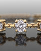 Gold-Plated 925 Silver Prong-Set Station Bangle | Multi-Stone CZ Link Bracelet