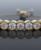 Bezel-Set CZ Gold-Plated 925 Silver Bolo Tennis Bracelet | Adjustable Slider Bracelet