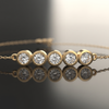 Gold-Plated 925 Silver Multi-Stone Station Chain Bracelet | Bezel CZ Dainty Bracelet