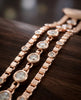 Triple-Strand Rose Gold-Plated 925 Silver Watch Band | Bezel-Set CZ Smartwatch Strap
