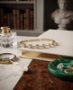 Gold-Plated 925 Silver Prong-Set Station Bangle | Multi-Stone CZ Link Bracelet