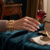 Open Wire Gold-Plated 925 Silver Bangles Set | Solitaire Stone Open Cuff Bangle