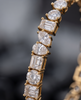 Multi-Shape Mixed Stone Gold-Plated 925 Silver Tennis Bracelet | Fancy CZ Statement Bangle