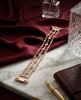 Triple-Strand Rose Gold-Plated 925 Silver Watch Band | Bezel-Set CZ Smartwatch Strap