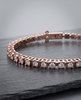 Bezel-Set CZ Gold-Plated 925 Silver Bolo Tennis Bracelet | Adjustable Slider Bracelet