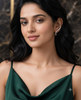 Gold-Plated 925 Silver Curved Ear Climber Earrings | Wavy Pave CZ Crawler Earrings