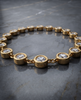 Bezel-Set CZ Gold-Plated 925 Silver Tennis Bracelet | Station Link Bracelet