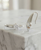 Gold-Plated 925 Silver Solitaire Drop Hook Earrings | Modern Bezel CZ Dangle Earrings