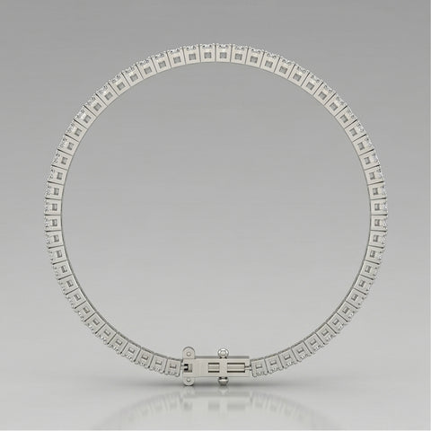 Elegant Continuous Diamond Tennis Bracelet in 14K Yellow Gold