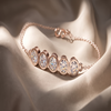 Gold-Plated 925 Silver Multi-Stone Station Chain Bracelet | Bezel CZ Dainty Bracelet