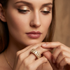 Handcrafted Twisted Design Ring – Gold, Silver & Rose Gold
