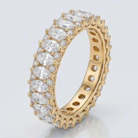 Handcrafted Twisted Design Ring – Gold, Silver & Rose Gold