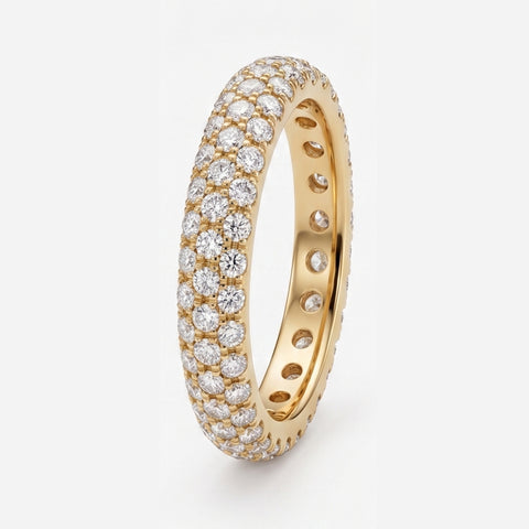 Multi-Row Diamond Eternity Ring in Gold