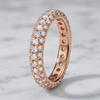 Rose Gold Diamond Pavé Eternity Band
