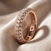 Rose Gold Diamond Pavé Eternity Band