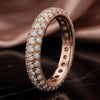 Rose Gold Diamond Pavé Eternity Band