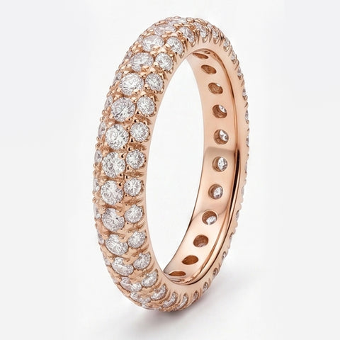 Rose Gold Diamond Pavé Eternity Band